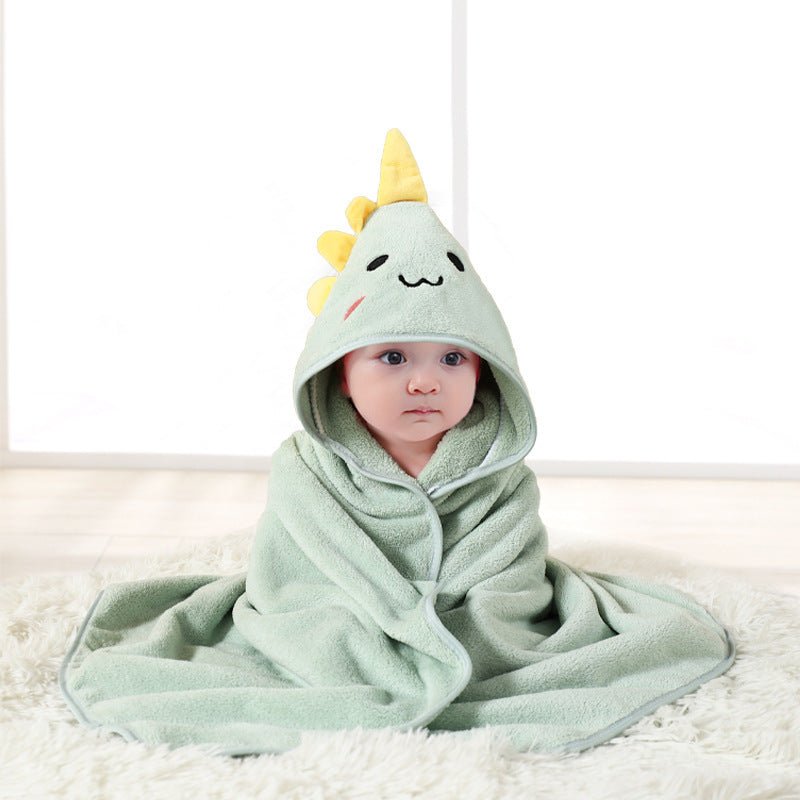 🔗Animal Hooded Baby Towel – Soft Cotton Bath Wrap for Infants - Katchy Vibez