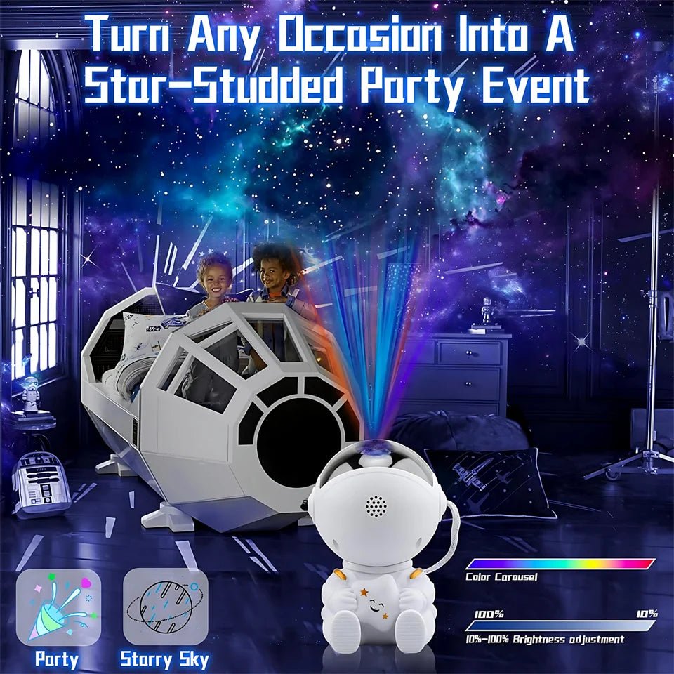 Astronaut Galaxy Projector Lamp – Starry Nebula Night Light - Katchy Vibez