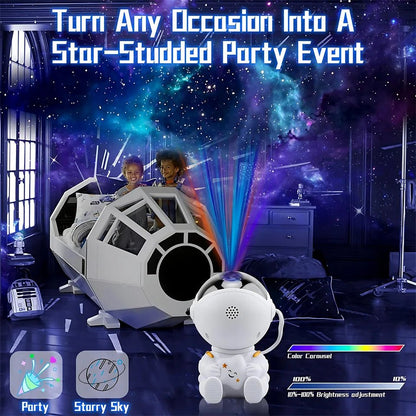 Astronaut Galaxy Projector Lamp – Starry Nebula Night Light - Katchy Vibez