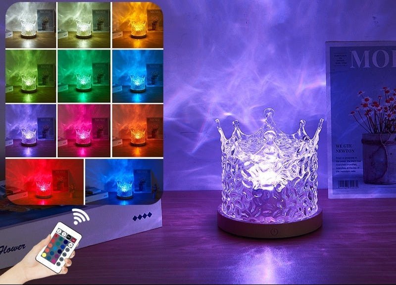 Aurora & Ocean Wave Projector Lamp – 16 Color Flame Light - Katchy Vibez