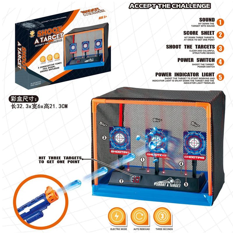 Auto - Reset Electric Target | Digital Scoring for Nerf & Foam Blasters - Katchy Vibez