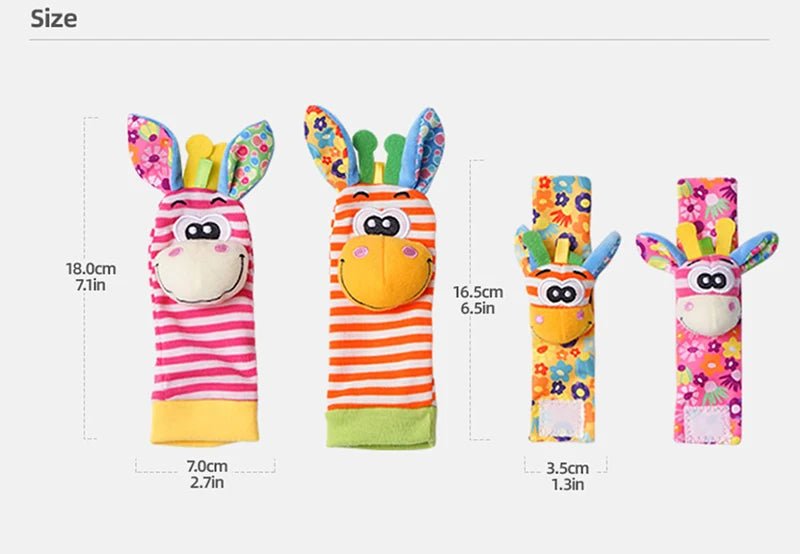 Baby Rattle Socks & Wrist Bands | Sensory Toy for Newborns - Katchy Vibez