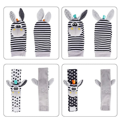 Baby Rattle Socks & Wrist Bands | Sensory Toy for Newborns - Katchy Vibez
