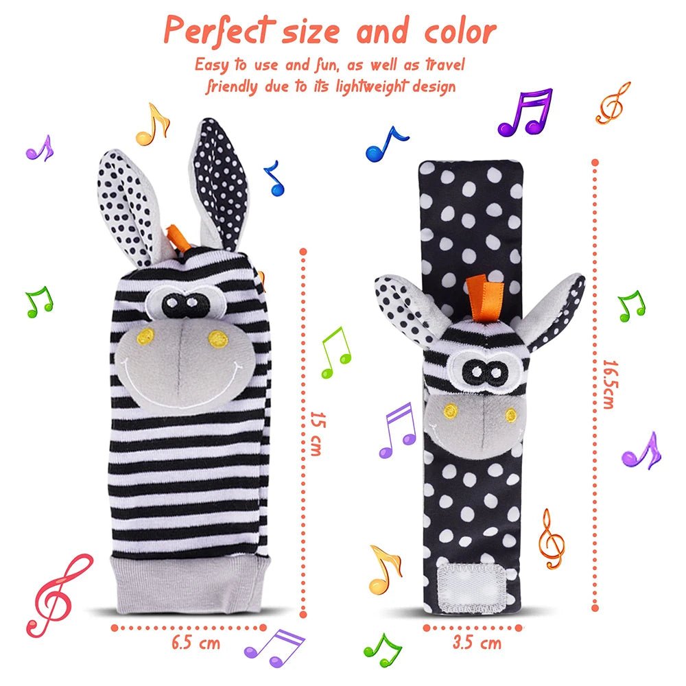 Baby Rattle Socks & Wrist Bands | Sensory Toy for Newborns - Katchy Vibez