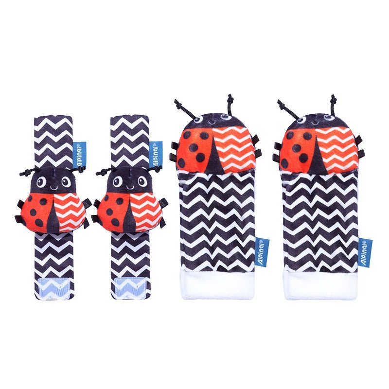 Baby Rattle Socks & Wrist Bands | Sensory Toy for Newborns - Katchy Vibez