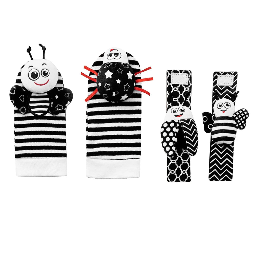 Baby Rattle Socks & Wrist Bands | Sensory Toy for Newborns - Katchy Vibez