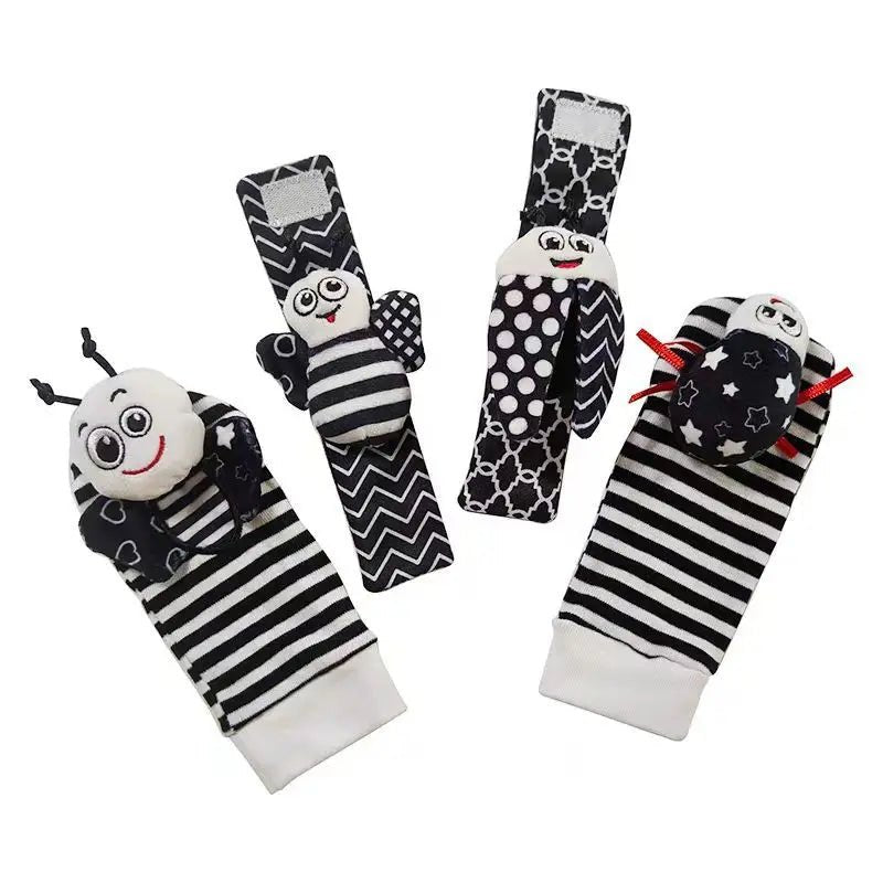 Baby Rattle Socks & Wrist Bands | Sensory Toy for Newborns - Katchy Vibez