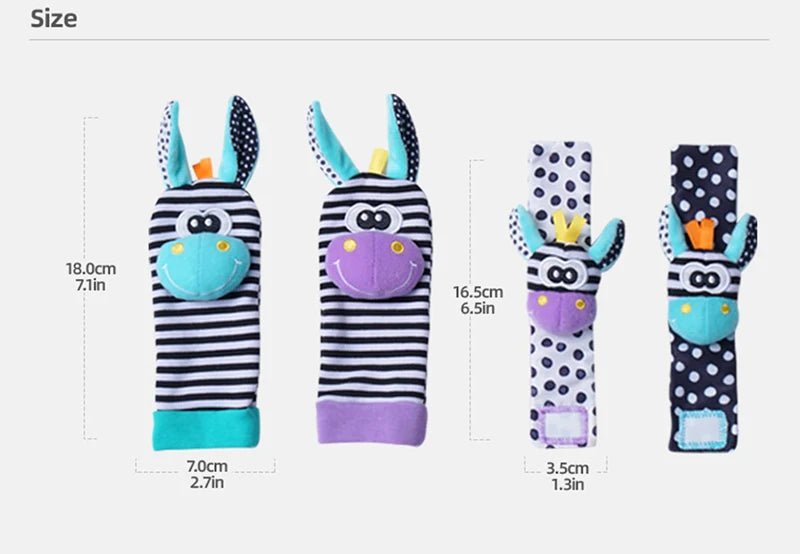 Baby Rattle Socks & Wrist Bands | Sensory Toy for Newborns - Katchy Vibez