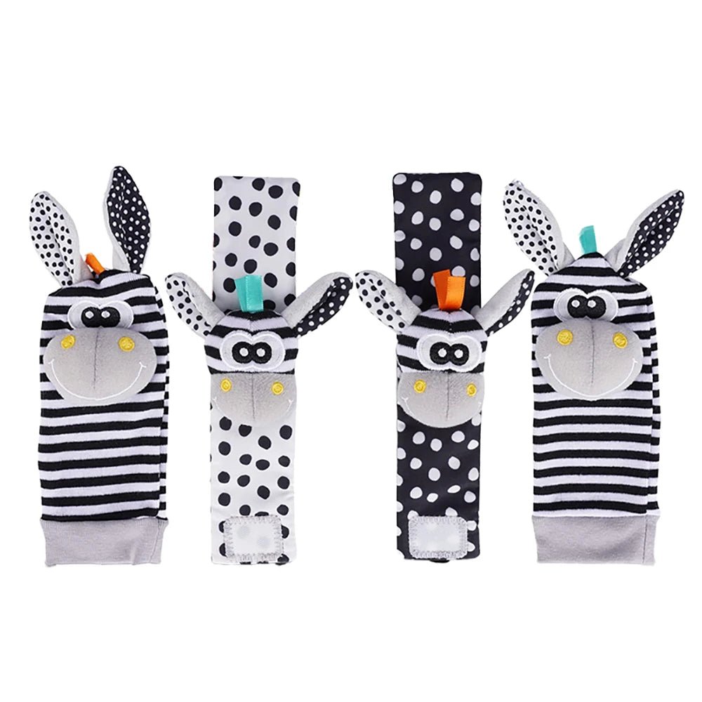 Baby Rattle Socks & Wrist Bands | Sensory Toy for Newborns - Katchy Vibez
