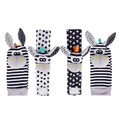 Baby Rattle Socks & Wrist Bands | Sensory Toy for Newborns - Katchy Vibez