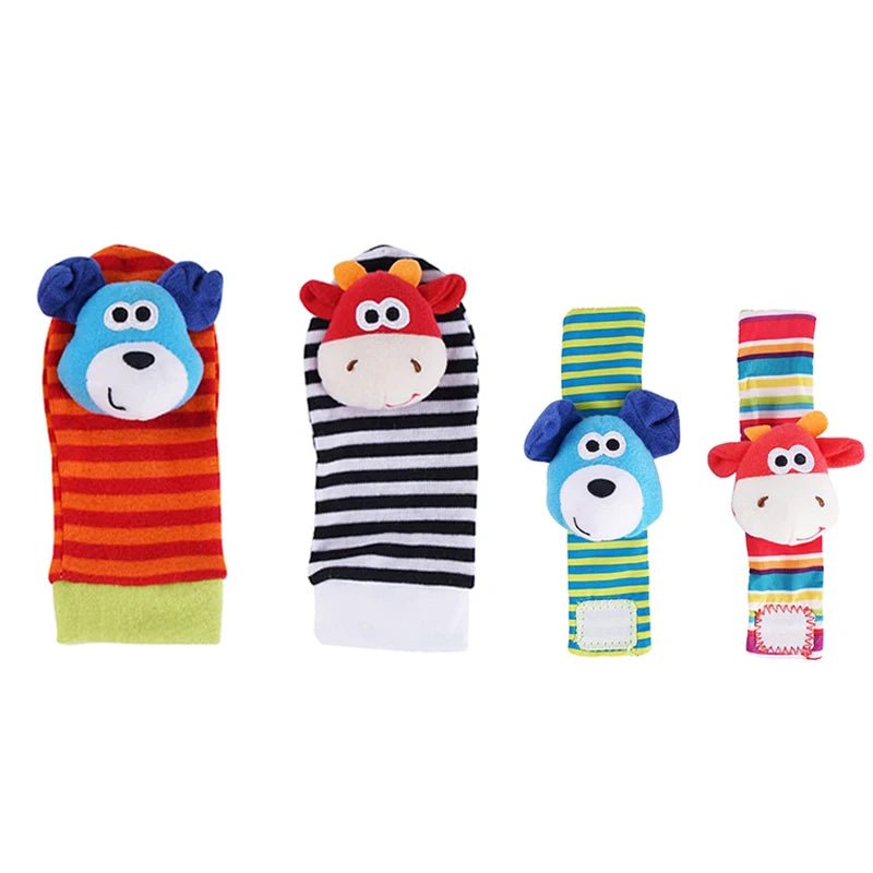 Baby Rattle Socks & Wrist Bands | Sensory Toy for Newborns - Katchy Vibez