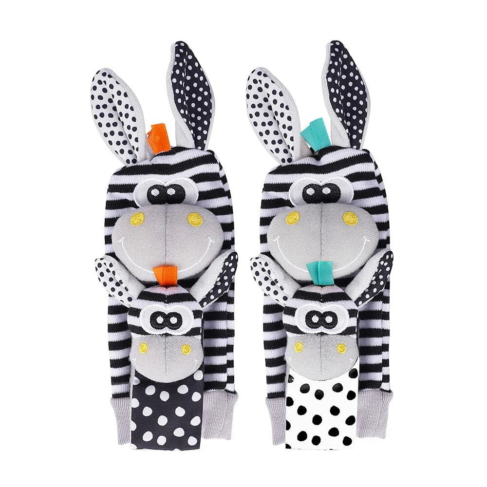 Baby Rattle Socks & Wrist Bands | Sensory Toy for Newborns - Katchy Vibez