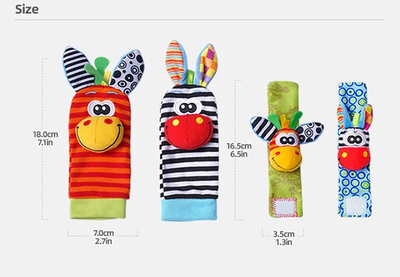 Baby Rattle Socks & Wrist Bands | Sensory Toy for Newborns - Katchy Vibez