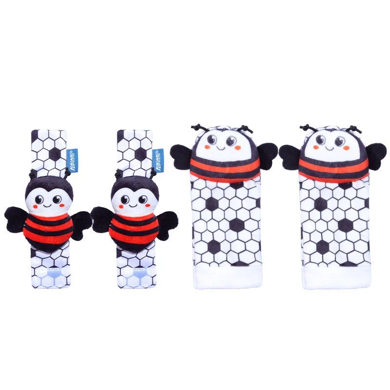 Baby Rattle Socks & Wrist Bands | Sensory Toy for Newborns - Katchy Vibez
