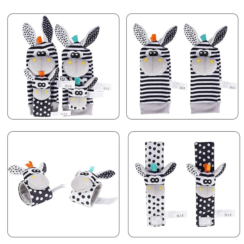 Baby Rattle Socks & Wrist Bands | Sensory Toy for Newborns - Katchy Vibez