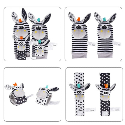Baby Rattle Socks & Wrist Bands | Sensory Toy for Newborns - Katchy Vibez