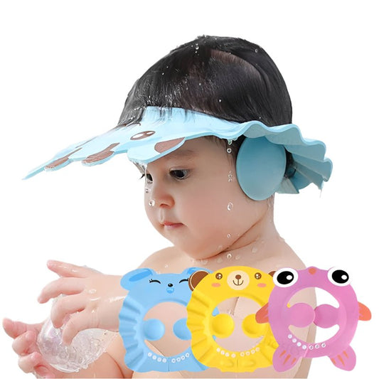 🔗Baby Shower Cap – Bath Visor for Eye & Ear Protection - Katchy Vibez
