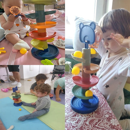 Baby Toys Rolling Ball Pile Tower - Katchy Vibez