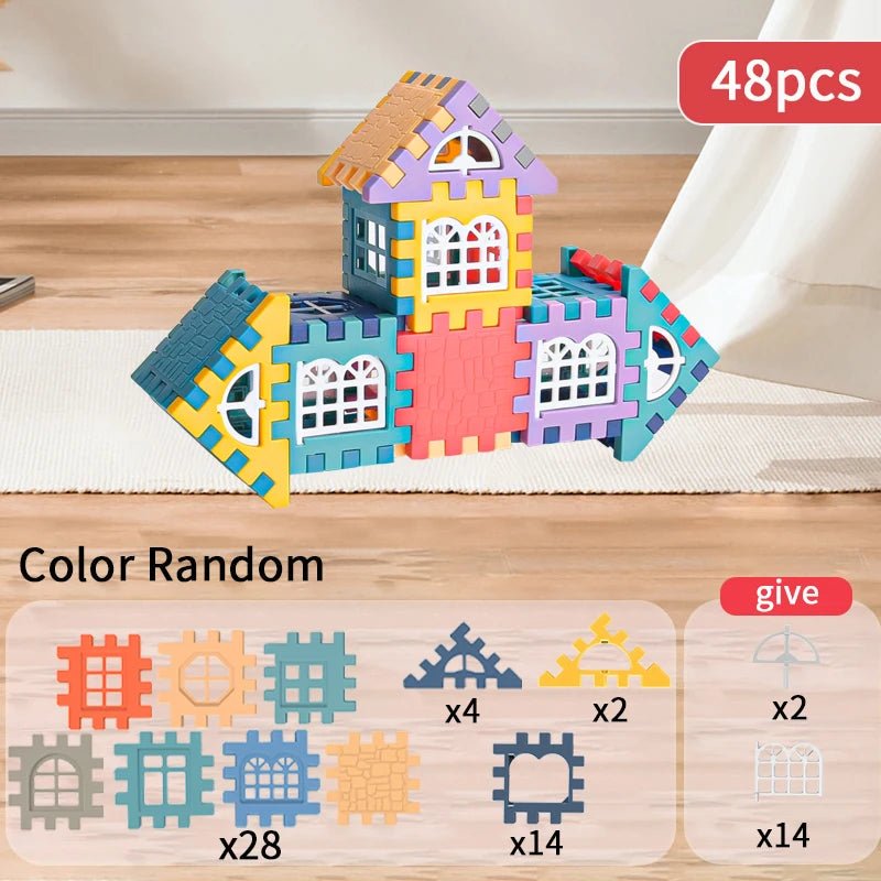 Creative Building Block House Set | Colorful, Fun & Educational - Katchy Vibez