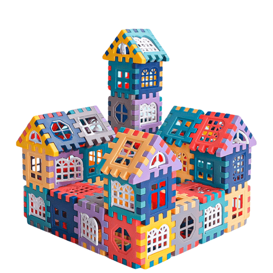 Creative Building Block House Set | Colorful, Fun & Educational - Katchy Vibez