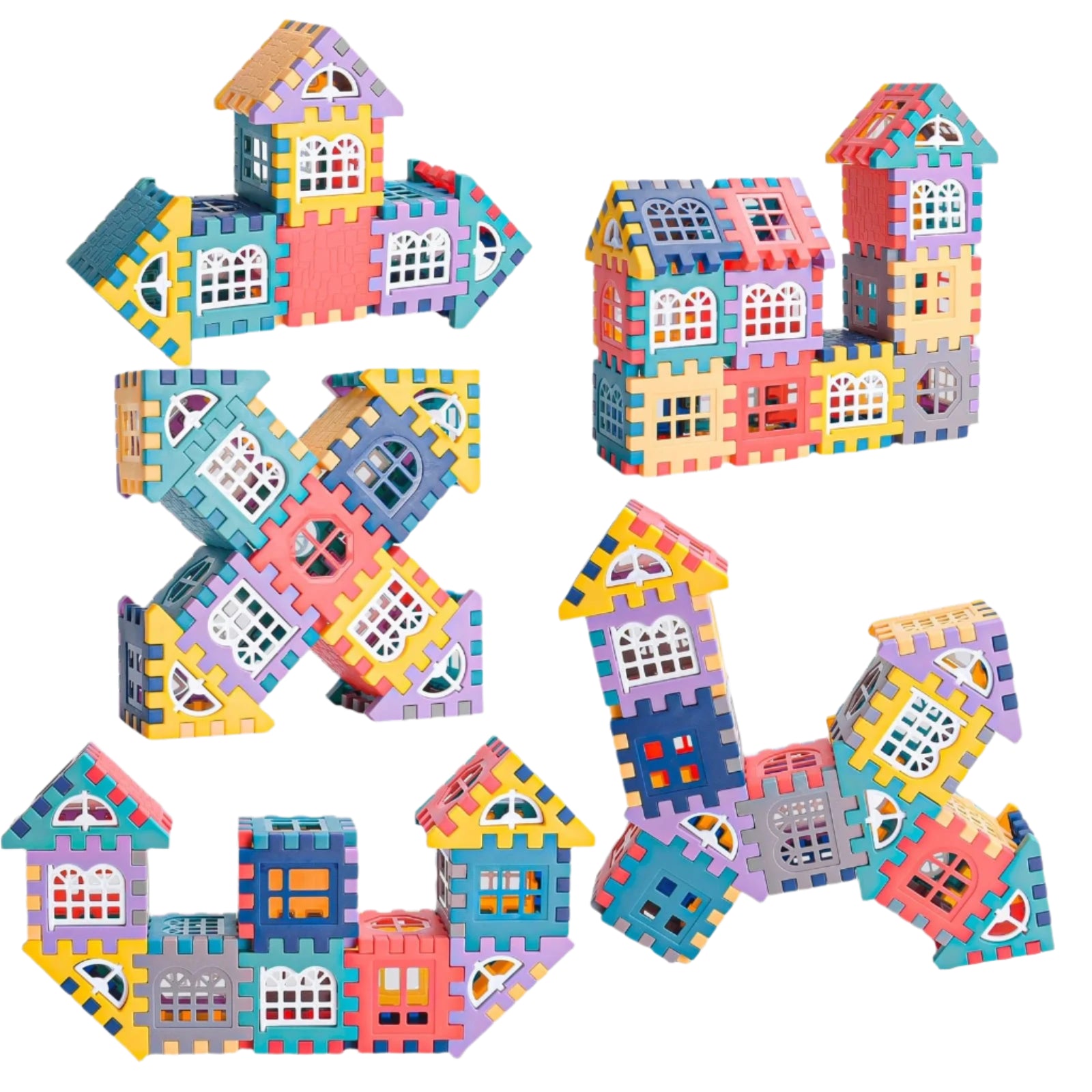 Creative Building Block House Set | Colorful, Fun & Educational - Katchy Vibez
