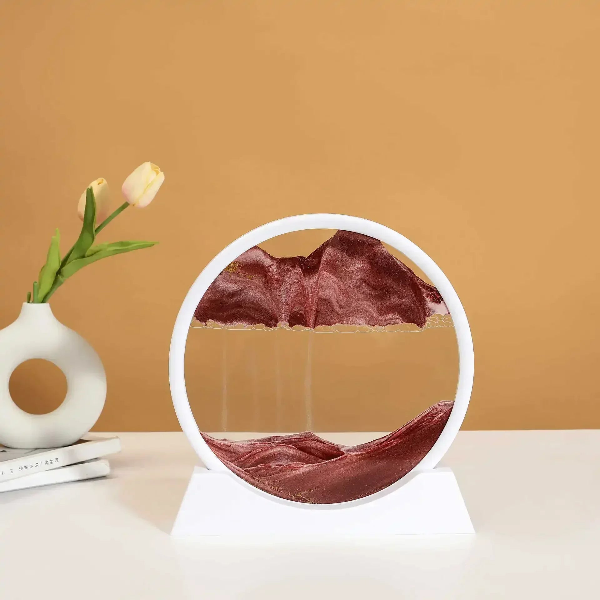 Deep Sea Sandscape | 3D Moving Sand Art in Round Glass Frame - Katchy Vibez