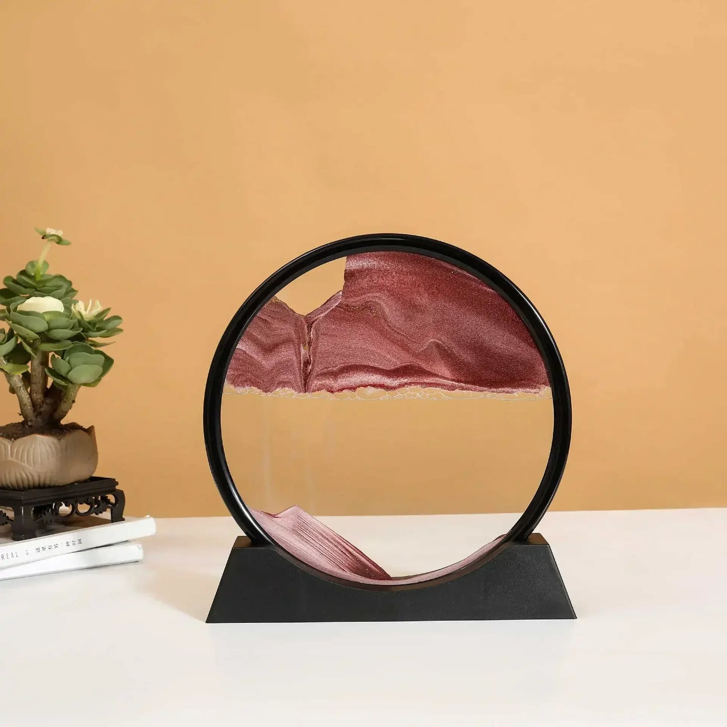 Deep Sea Sandscape | 3D Moving Sand Art in Round Glass Frame - Katchy Vibez
