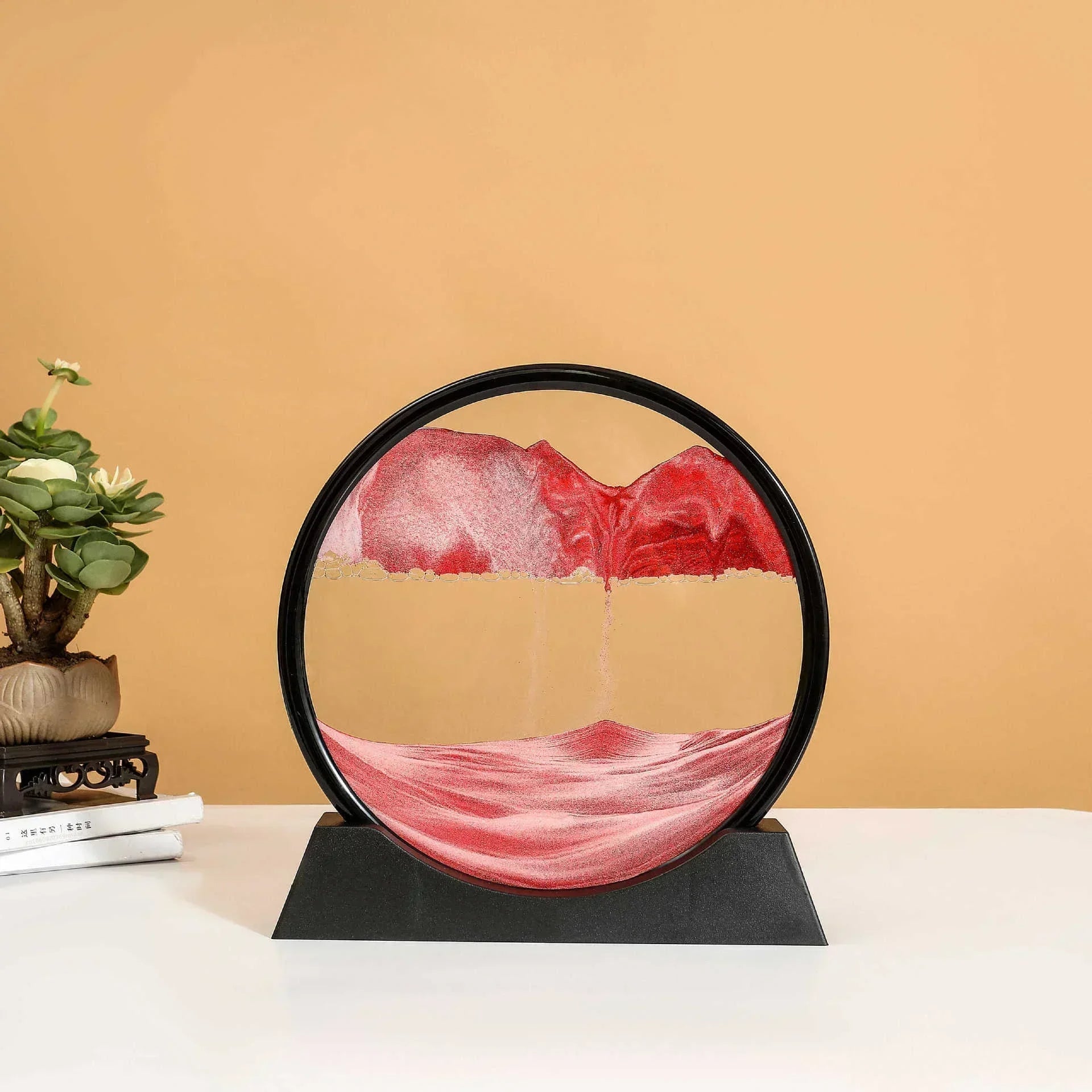 Deep Sea Sandscape | 3D Moving Sand Art in Round Glass Frame - Katchy Vibez