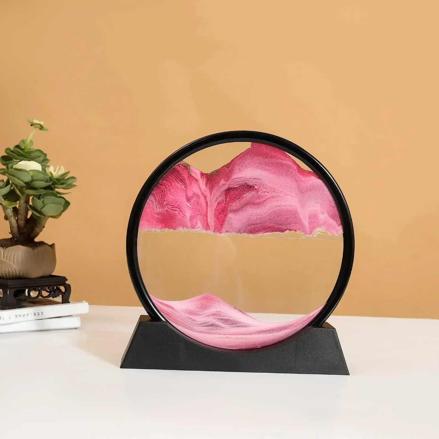 Deep Sea Sandscape | 3D Moving Sand Art in Round Glass Frame - Katchy Vibez