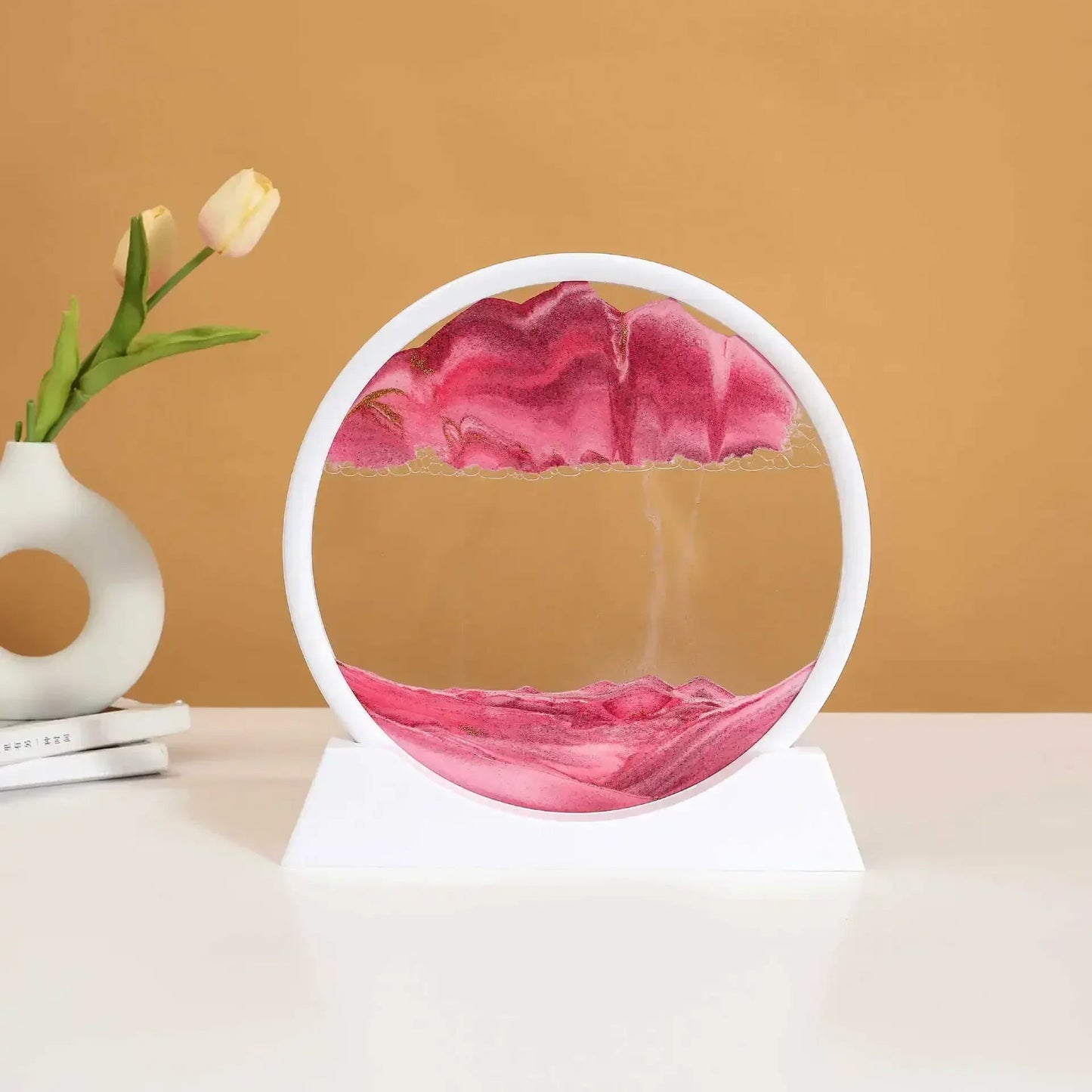 Deep Sea Sandscape | 3D Moving Sand Art in Round Glass Frame - Katchy Vibez