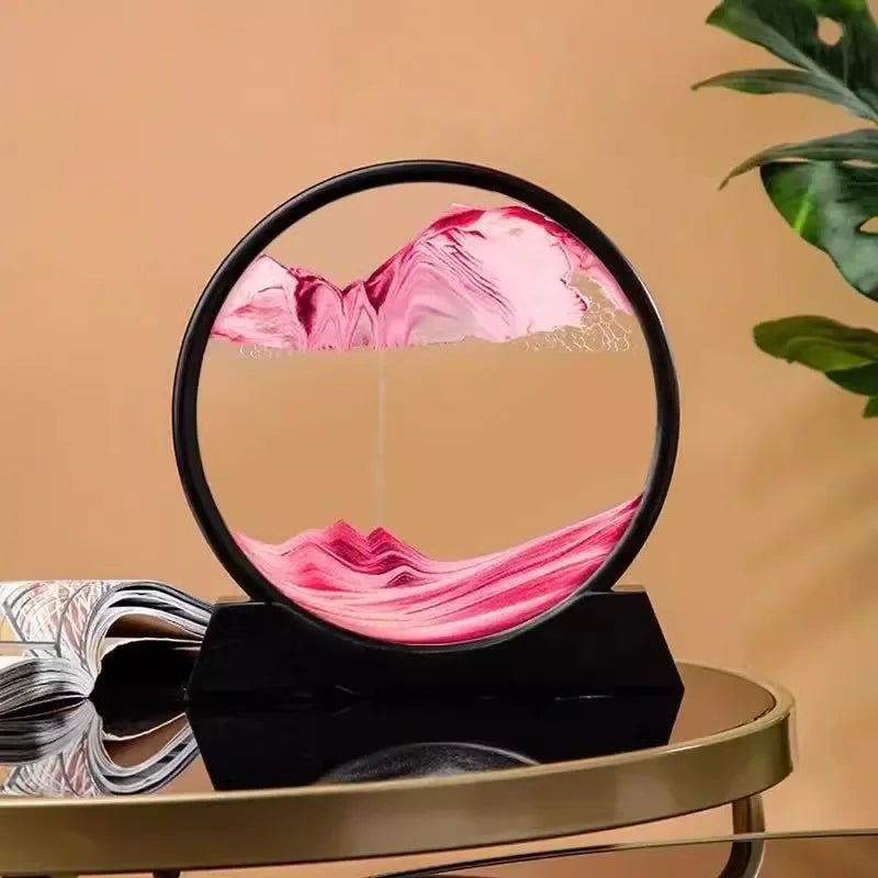 Deep Sea Sandscape | 3D Moving Sand Art in Round Glass Frame - Katchy Vibez
