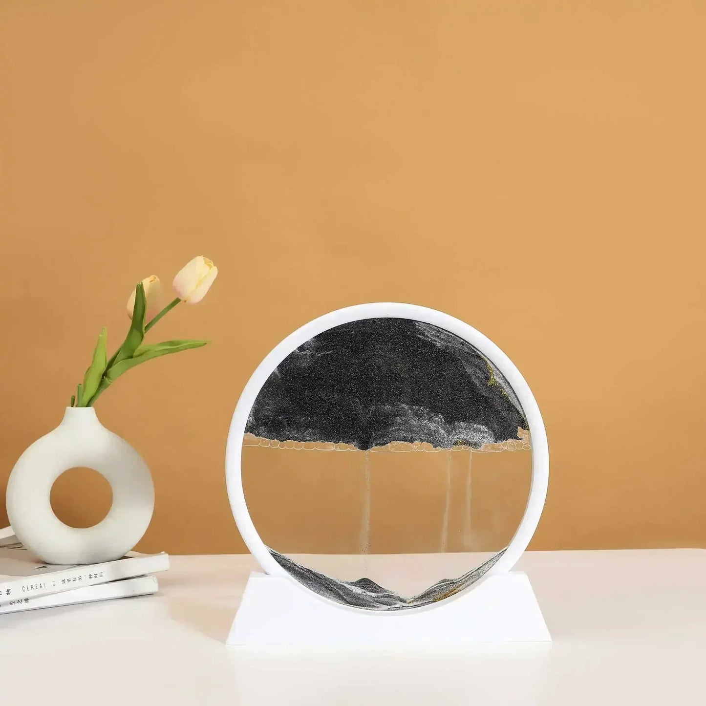 Deep Sea Sandscape | 3D Moving Sand Art in Round Glass Frame - Katchy Vibez