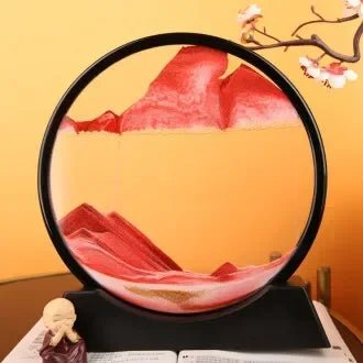 Deep Sea Sandscape | 3D Moving Sand Art in Round Glass Frame - Katchy Vibez
