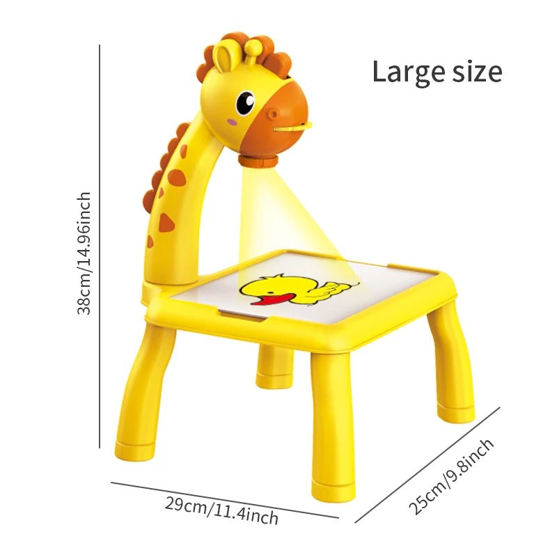 Deer Projection Drawing Board | Light - Up Music Learning Table for Kids - Katchy Vibez