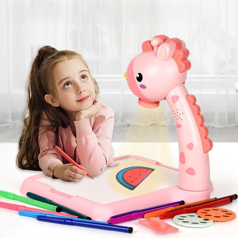 Deer Projection Drawing Board | Light - Up Music Learning Table for Kids - Katchy Vibez
