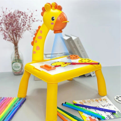 Deer Projection Drawing Board | Light - Up Music Learning Table for Kids - Katchy Vibez