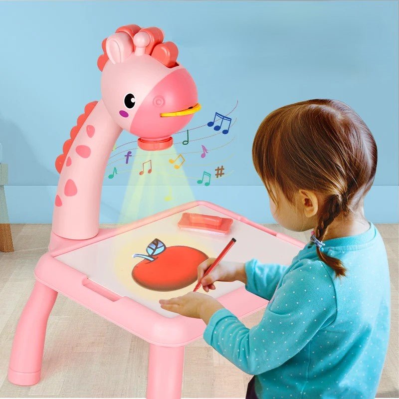 Deer Projection Drawing Board | Light - Up Music Learning Table for Kids - Katchy Vibez