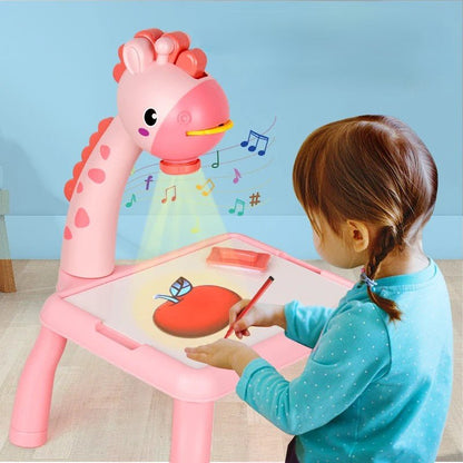 Deer Projection Drawing Board | Light - Up Music Learning Table for Kids - Katchy Vibez