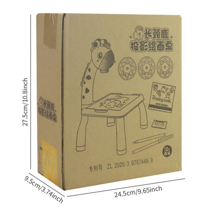Deer Projection Drawing Board | Light - Up Music Learning Table for Kids - Katchy Vibez