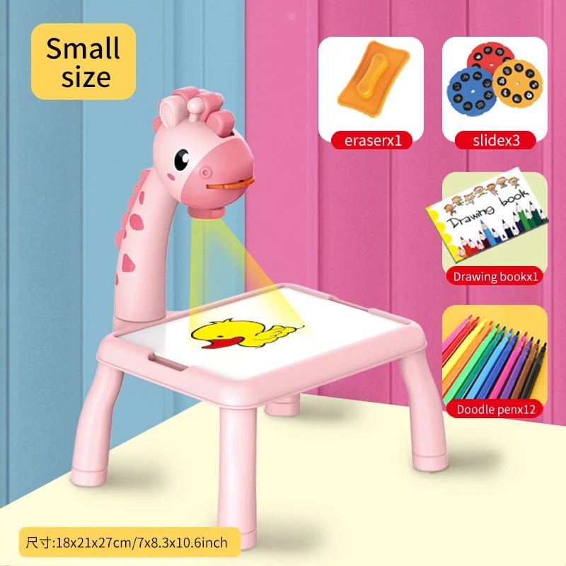 Deer Projection Drawing Board | Light - Up Music Learning Table for Kids - Katchy Vibez