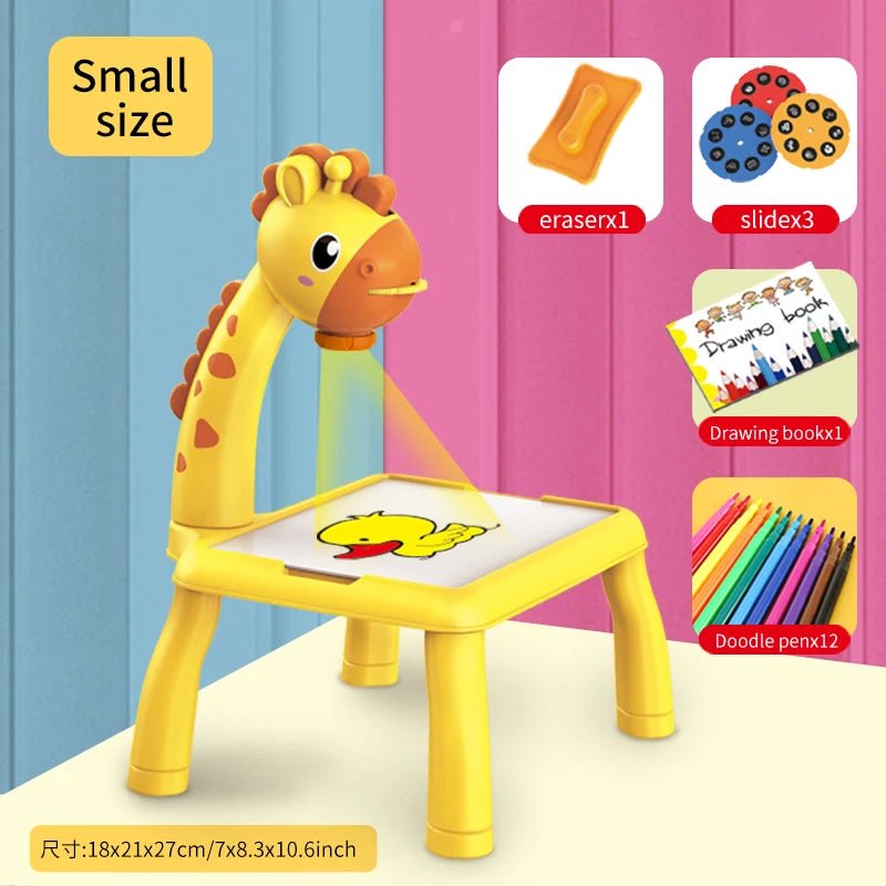 Deer Projection Drawing Board | Light - Up Music Learning Table for Kids - Katchy Vibez