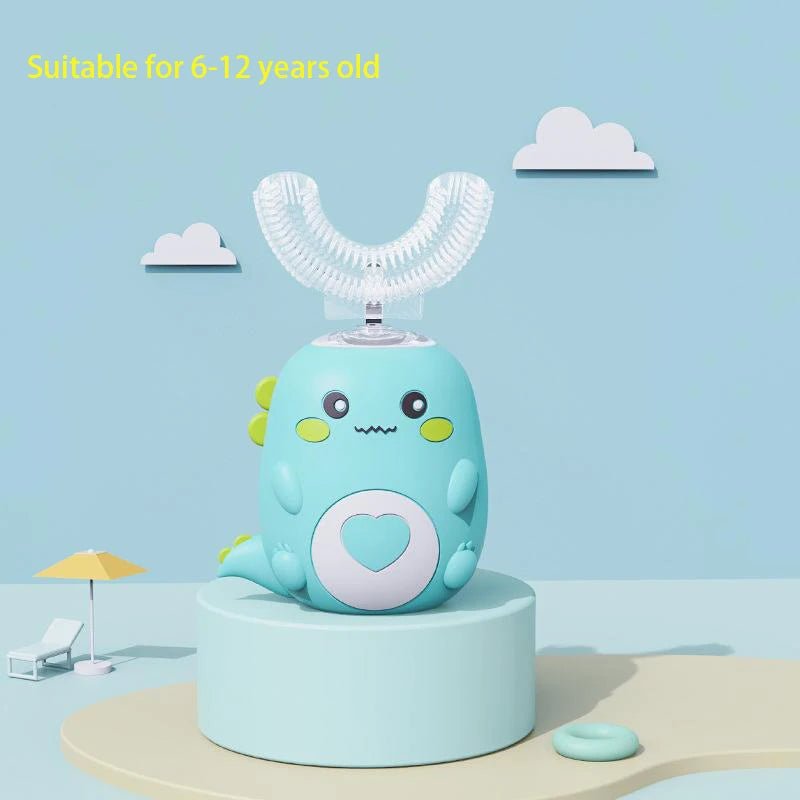 DinoBrush™ – 360° U - Shaped Electric Toothbrush for Kids - Katchy Vibez