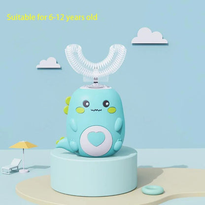 DinoBrush™ – 360° U - Shaped Electric Toothbrush for Kids - Katchy Vibez