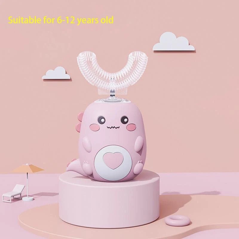 DinoBrush™ – 360° U - Shaped Electric Toothbrush for Kids - Katchy Vibez
