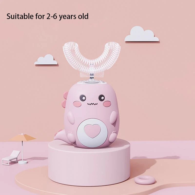 DinoBrush™ – 360° U - Shaped Electric Toothbrush for Kids - Katchy Vibez