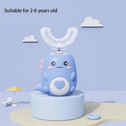 DinoBrush™ – 360° U - Shaped Electric Toothbrush for Kids - Katchy Vibez