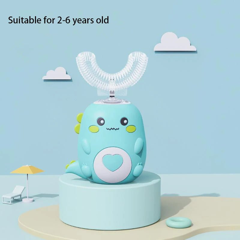 DinoBrush™ – 360° U - Shaped Electric Toothbrush for Kids - Katchy Vibez