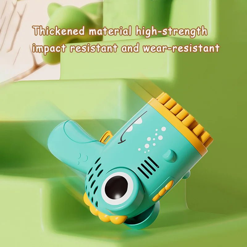 Dinosaur Bubble Gun | 40 - Hole Blaster for Colorful Bubble Fun - Katchy Vibez