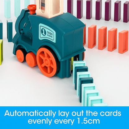 Domino Train Toy – Automatic Stacking Blocks with Light & Music - Katchy Vibez
