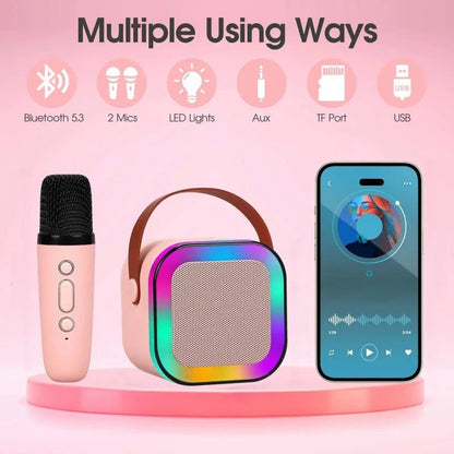 Dual Microphone Karaoke Speaker | Portable 3D Sound & Party Anywhere - Katchy Vibez